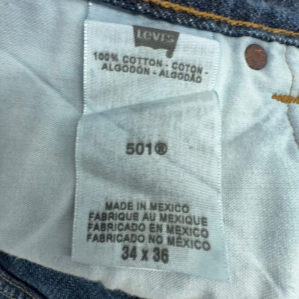 Levi's 501 XX Original Jeans Mens 34x35 (Tag 34x36) Straight Leg Button Fly
